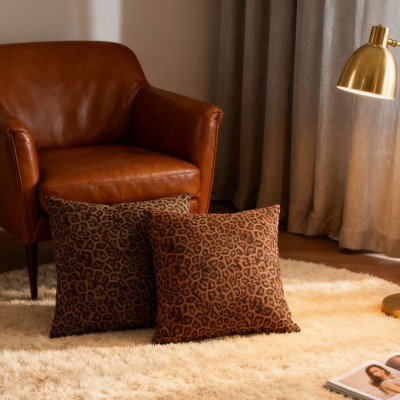 Leopard Print Pillowcase - Cross-Border Sofa Cushion Cover for Bay Window & Living Room Decor